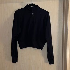 Lululemon align cropped quarter zip, size 6, black.